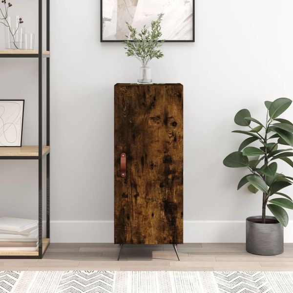 vidaXL Komoda dymový dub 34,5x34x90 cm spracované drevo