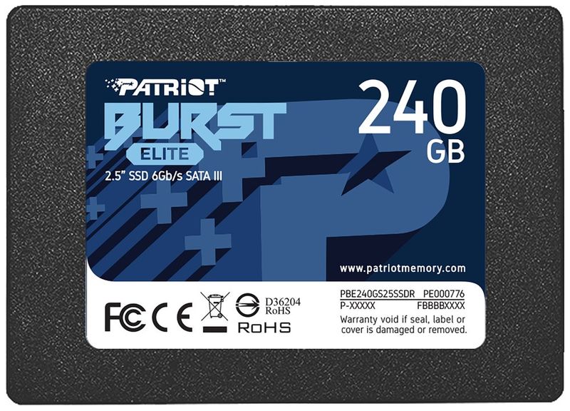 PATRIOT BURST ELITE 240GB SSD / Interný / 2,5" / SATA 6Gb/s / SSD disk, interný, 240GB, 2,5", SATA III, 7mm