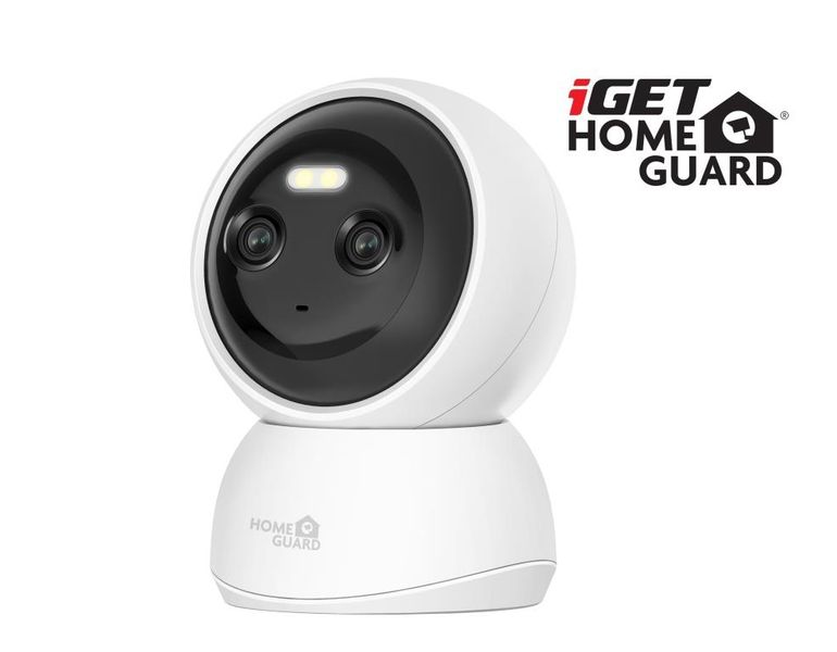 iGET HGWIP222 - WiFi Dual Lens 2K IP kamera s LED + IR nočným videním, zvuk, otočná, CZ aplikácia