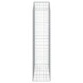 vidaXL Oblúkový gabionový kôš 150x50x200/220 cm pozinkované železo