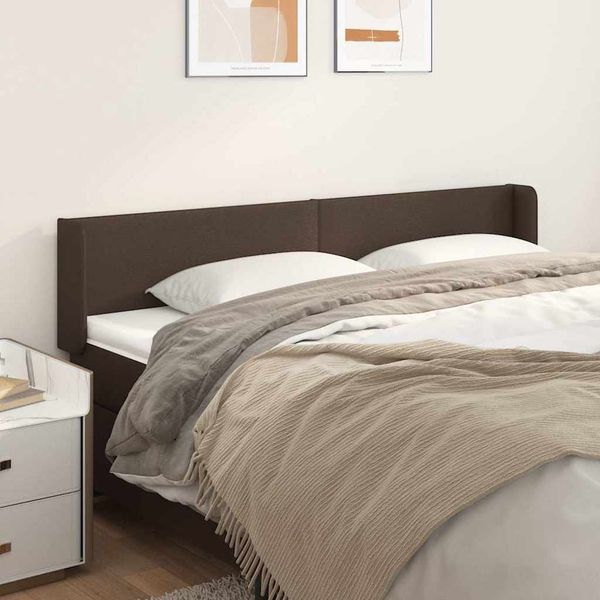 vidaXL Čelo postele so záhybmi hnedé 203x16x78/88 cm umelá koža