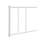 vidaXL Kovové náhradné čelo postele biele 120 cm