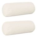 vidaXL Poťah na podložku 2 pcs HEERLEN Krémová Ø 15 x 40 cm manšestr