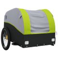 vidaXL Vozík za bicykel, čierno zelený 45 kg, železo