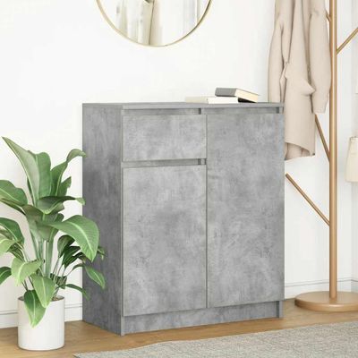 vidaXL Komoda so zásuvkou, betónovo sivá 71x35x84 cm, kompozitné drevo
