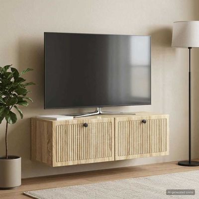 vidaXL Nástenná TV skrinka Dub sonoma 98 x 31 x 30 cm Kompozitné drevo
