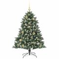 vidaXL Umelý vianočný stromček Zelená 120 cm PVC, plast a oceľ