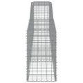 vidaXL Oblúkové gabionové koše 8 cm 400x50x80/100cm pozinkované železo