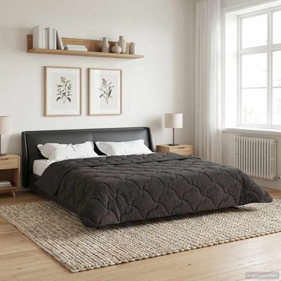vidaXL Zimný prehoz Antracit 200 x 200 cm Mikrofáza a Teddy fleece