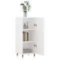 vidaXL Komoda biela 34,5x34x90 cm spracované drevo