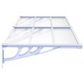 vidaXL Vchodová strieška, sivá a priehľadná 199x90 cm polykarbonát