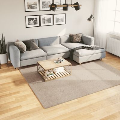 vidaXL Koberec HUARTE s krátkym vlakom umývateľný pieskový 240x240 cm