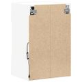 vidaXL Nástenné skrinky s LED osvetlením pre TV 2 ks biele 40x30x60,5 cm