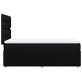 vidaXL Posteľný rám boxspring s matracom čierny 80x200 cm látka