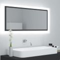 vidaXL Kúpeľňové LED zrkadlo sivé 100x8,5x37 cm akryl