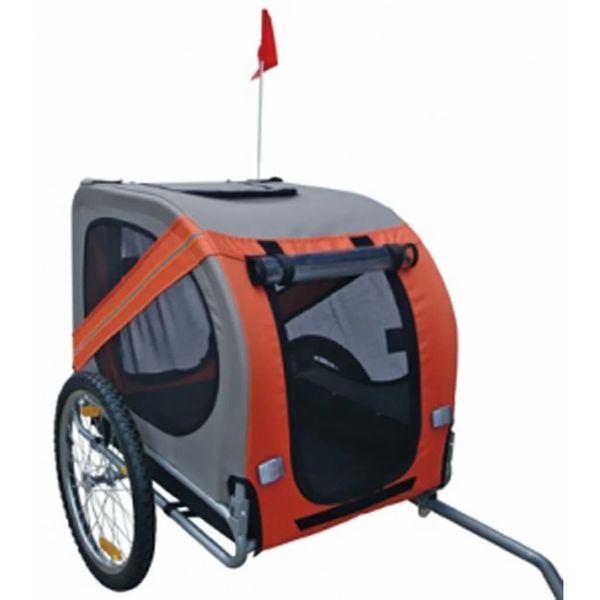 vidaXL Vozík za bicykel pre psa, oranžový