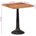 vidaXL Bistro stolík 60x60x76 cm akáciový masív