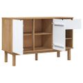 vidaXL Komoda OTTA, hnedo biela 114x43x73,5 cm, borovicový masív