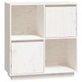 vidaXL Komoda biela 74x35x80 cm masívne borovicové drevo