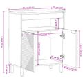 vidaXL Servírovacia skriňa Hnedá 60 x 33 x 75 cm Masívne mango drevo