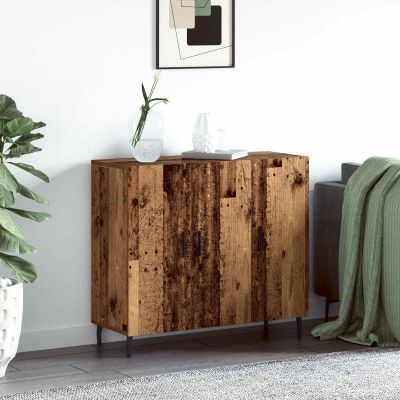 vidaXL Servírovacia skriňa Staré drevo 90 x 34 x 80 cm