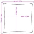 vidaXL Tieniaca plachta 160 g/m² žltá 3,6x3,6 m HDPE