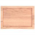 vidaXL Stolová doska bledohnedá 60x40x(2-6) cm ošetrený masívny dub