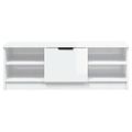 vidaXL TV stolík lesklý biely 102x35,5x36,5 cm spracované drevo
