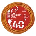 Predlžovací kábel EMOS P01140 spojka 40m / 1 zásuvka / oranžový / PVC / 230 V / 1,5 mm2