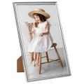 vidaXL Fotorámiky na stôl, koláž 5 ks, strieborné 10x15 cm, MDF