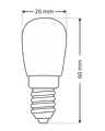 LED žiarovka Trixline 2W E14 ST26 denné svetlo