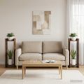 vidaXL Stojan na rastliny 2 ks Dymový dub 30 x 30 x 100 cm