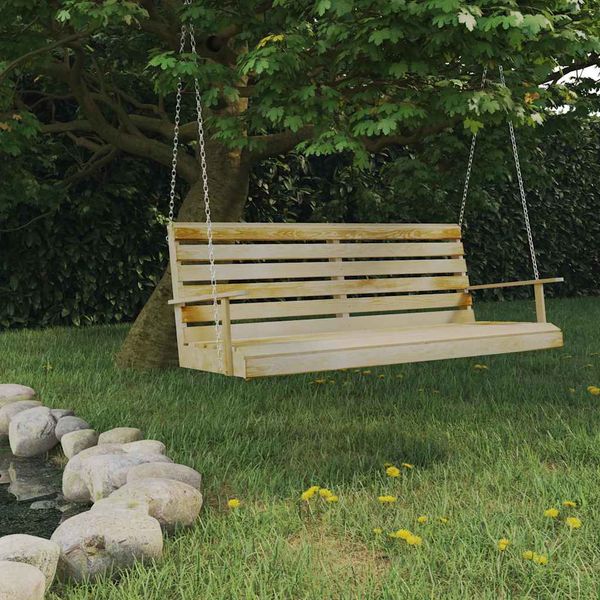 vidaXL Hojdacia lavica, impregnovaná borovica 155x65x60 cm