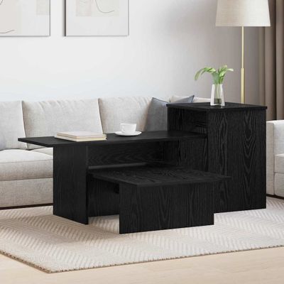 vidaXL Konzolový stôl Čierny dub 91,5 x 35 x 38,5 cm Kompozitné drevo
