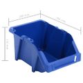 vidaXL Stohovateľné úložné boxy 50 ks, 200x300x130 mm, modré