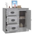 vidaXL Komoda sivá sonoma 70x35,5x67,5 cm spracované drevo