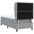 vidaXL Posteľ s pružinovým rámom Svetlosivá 80 x 200 cm látka