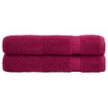 vidaXL Prémiové uteráky do sauny SOLUND 2ks bordové 80x200 cm 600 g/m2