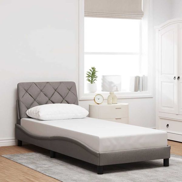 vidaXL Rám postele bez matraca Taupe 90x190 cm Látka