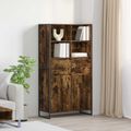vidaXL Servírovacia skriňa Dymová dub 81 x 36 x 150.5 cm