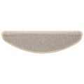 vidaXL Schodové rohože 15 ks 65x21x4 cm strieborné polkruhové veľké