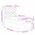 vidaXL Posteľ s pružinovým rámom Ružová 90 x 200 cm Zamat