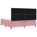 vidaXL Posteľ s pružinovým rámom Ružová 200 x 200 cm Zamat