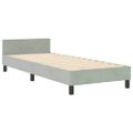vidaXL Posteľ s pružinovým rámom Svetlosivá 80 x 200 cm Zamat
