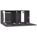 vidaXL Závesné TV skrinky 3 ks lesklé sivé 60x30x30 cm