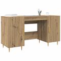 vidaXL Stôl dub artisan Kompozitné drevo 140 x 50 x 75 cm