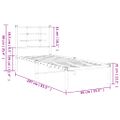 vidaXL Kovový rám postele s čelom biely 80x200 cm