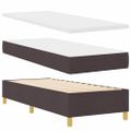vidaXL Posteľ s pružinovým rámom Tmavo hnedá 200 x 80 cm látka