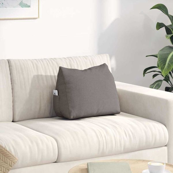 vidaXL Poduška na chrbát Sivohnedá 45 x 20 x 35 cm látka