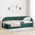 vidaXL Rohový rám postele Tmavozelená 90 cm x 200 cm Zamat